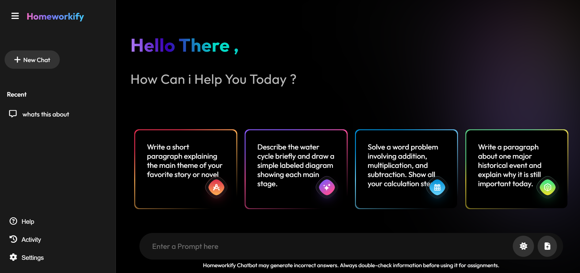 AI chatbot interface preview